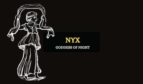 Nyx – Greek Goddess of Night - Symbol Sage Nyx Goddess Of Night Symbols, Nyx Greek Goddess, Nyx Goddess Of Night, Night Symbol, Greek Goddess Of The Night, Goddess Of Night, Nyx Goddess, Goddess Of The Night, Ancient Gods