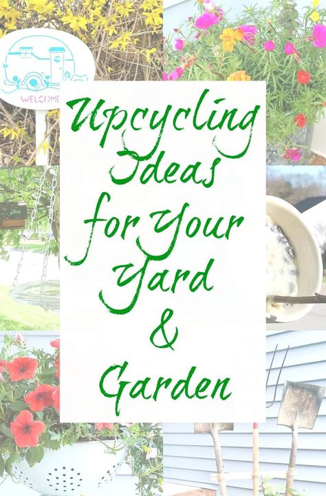 Upcycling and garden decor go hand-in-hand, or gardening-glove-in-gardening-glove, as the case may be. SO MANY THINGS can become planters or bird baths or DIY garden art, and the thrift store or your garage is a great place to start. And these recycling craft ideas will surely inspire you to create something fun for your yard. Thrift Decor, Yard Art Crafts, Recycling Projects, Thrift Store Decor, Container Ideas, Yard And Garden, Upcycled Projects, Artificial Christmas Garland, Garden Junk