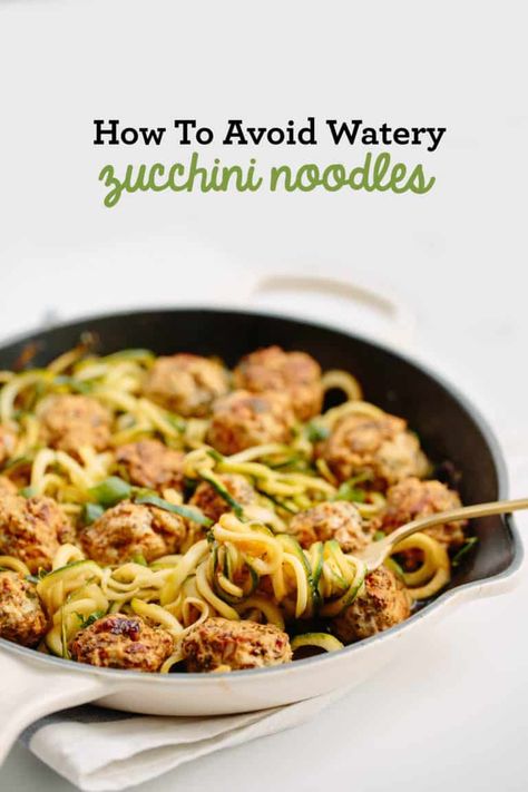 Inspiralized: How to Avoid Watery and Soggy Zucchini Noodles Spiralized Recipes, Cook Zucchini Noodles, Shrimp Zucchini Noodles, Bariatric Meals, Vegetables Dishes, Veggie Slicer, Ketogenic Recipes Dinner, Zucchini Noodle Recipes, How To Cook Zucchini