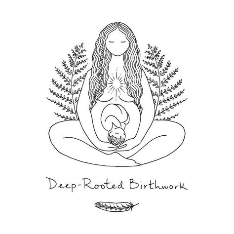 Radiating Heart, Doula Art, Pregnancy Drawing, Thinking Photos, Doula Logo, Sacred Feminine Art, Kylie Jenner Baby, Yoga Drawing, Birth Art