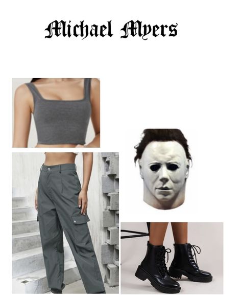 Michael myers costume shein diy Michael Myers Inspired Outfits, Easy Horror Costumes For Women, Women Michael Myers Costume, Michael Myers Female Costume, Michael Myers Girl Costume, Michael Myers Makeup Female, Michael Myers Woman Costume, Michael Myers Costume Women, Female Michael Myers Costume