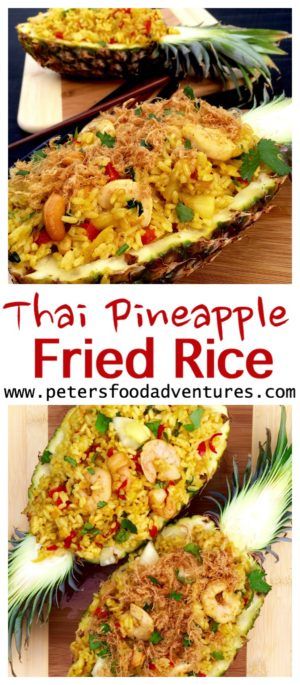 Fried Rice With Shrimp, Thai Pineapple Fried Rice, Pineapple Fried Rice Recipe, Rice With Shrimp, Pineapple Fried Rice, Thai Cooking, Thai Dishes, Fried Rice Recipe, Asian Cooking