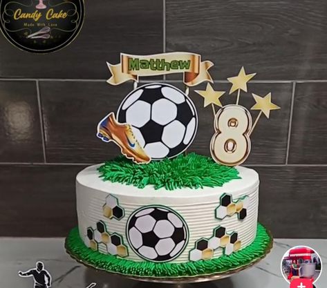 Ronaldo Cake Design, Cake Design For Kids, Ronaldo Cake, Football Topper, Food Pastries, Cake Designs For Kids, Cristiano Ronaldo Cr7, Football Birthday, Candy Cake