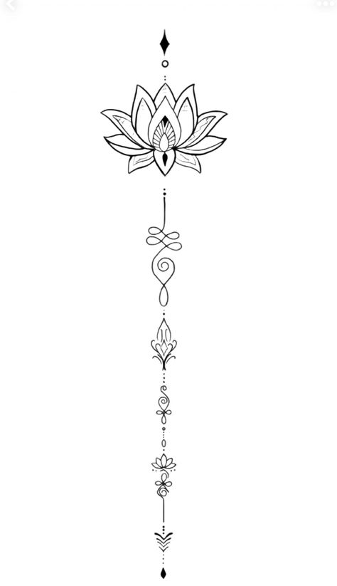 Lotus Tattoo Spine, Lotus Flower Tramp Stamp Tattoo, Thigh Tattoos Women Simple, Abundance Tattoo, Underboob Tattoo Designs, Earthy Tattoos, Cute Henna Tattoos, Tramp Stamp Tattoos, Couple Tattoos Unique