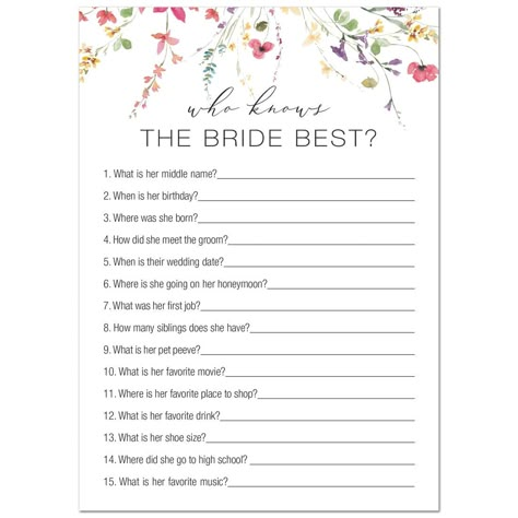 PRICES MAY VARY. Entertain the guests with these fun bridal shower games. Printed on premium quality card stock Size: 5" x 7" Sold in pack of 24 cards. Entertain the guests with these fun bridal shower games. Bride Libs Game, Unique Bridal Shower Themes Zazzle, Tiffany Bridal Shower Games, Bridal Shower Game Prices, Guess The Guest Bridal Shower Game, No Bridal Shower Wording, Fun Bridal Shower Themes Pretty Collected, Bridal Shower Games Harry Potter, Disney Themed Wedding Shower Games