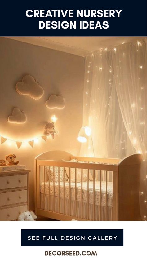 Explore delightful nursery design ideas that create a dreamy space for your baby. Opt for soft colors that foster a calming environment, ensuring safety and comfort. Choose multifunctional furniture like convertible cribs and storage solutions that grow with your child. Incorporate personal touches, such as themed decor and playful wall art, to inspire a nurturing atmosphere. These tips encourage creativity and functionality, making your nursery a cherished spot for both parent and child to enjoy baby milestones, playtime, and restful moments together. Babies Bedroom, Nursery Design Ideas, Creative Nursery, Moon And Stars Nursery, Convertible Cribs, Crib Ideas, Bee Nursery, Calming Environment, Dreamy Space