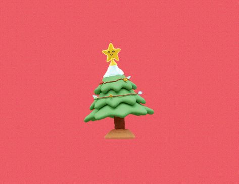 HOP! Christmas Animated Pack on Behance Christmas Claymation, Merry Christmas Motion Graphic, Christmas 3d Illustration, Stylized Christmas Tree, Halloween 3d Illustration, Christmas Tree Gif, Christmas Animated, Motion Graphics Tutorial, Christmas Card Illustration