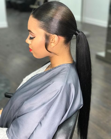 Book sleek ponytail (no braids) Ponytail Black Women, Straight Braids, Hairstyles Weave, Hairstyle Braided, Hair Sleek, Slick Ponytail, Girl Prom, Braids Ponytail, Long Ponytail