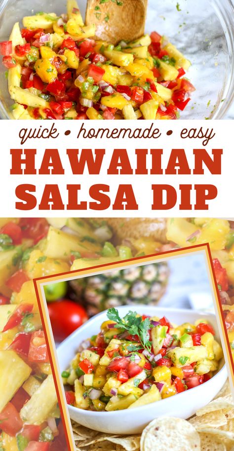 Hawaiian Salsa Recipe, Hawaiian Pineapple Salsa, Hawaiin Food Party, Gluten Free Hawaiian Recipes, Hawaiian Christmas Dinner Ideas, Hawaiin Appetizers Appetizer Recipes, Hawaiian Luau Recipes, Tiki Party Food Appetizers, Hawaiian Theme Party Food Luau Birthday