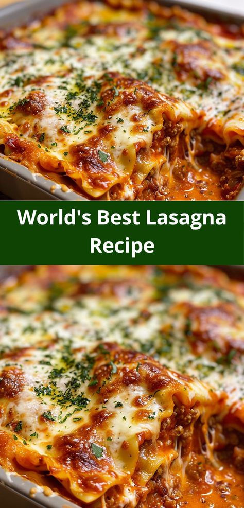 Discover why this is the World's Best Lasagna recipe. Worlds Best Lasagna, Lasagna Dinner, The Best Lasagna, Best Lasagna, Best Lasagna Recipe, Keto Lasagna, Diner Recipes, Main Course Recipes, Lasagna Recipe