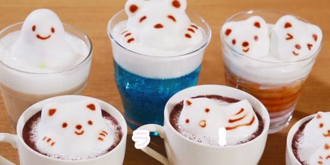 This Gadget Fires Foamy 3-D Pandas Into Your Lattes Arte Del Cappuccino, 3d Latte Art, Cappuccino Art, Interior Design Gifts, Foam Art, Cappuccino Machine, Christmas Cake Decorations, Cafe Latte, Italian Coffee