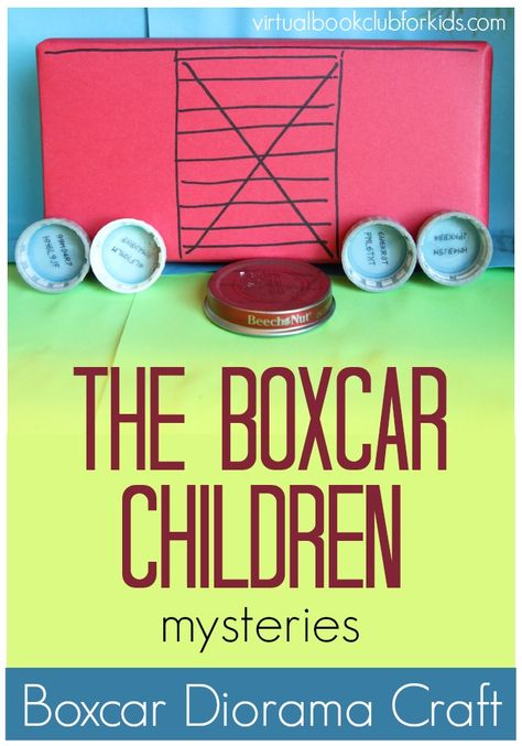 Boxcar children diorama craft inspired by The Boxcar Children Book #1 by Gertrude Chandler Warner The Boxcar Children, Book Club For Kids, Boxcar Children, Homeschool Books, Kids Book Series, Literature Circles, Children Book, Novel Studies, Book Projects