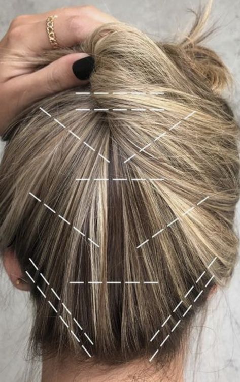 Hair Color Placement, Hair Foils, Redken Hair Color, Redken Hair Products, Blond Balayage, Hair Color Formulas, Hair Techniques, Ombré Hair, Hair Color Techniques