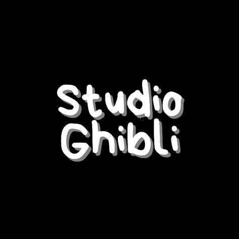 Black Studio Ghibli, Studio Ghibli Logo, Black Studio, Ghibli Studio, Self Promo, Studio Ghibli Art, Ghibli Art, Miyazaki, Art Plastique