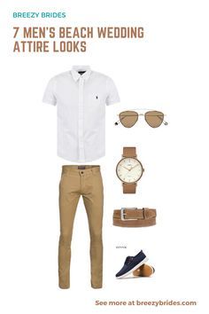 Beach Wedding Male Outfit, Male Beach Wedding Attire Guest, Beach Wedding Guest Outfit Men Casual, Summer Beach Wedding Outfit Guest Men, Smart Beach Wear Outfit Ideas, Mens Beach Wedding Attire Shorts, Men’s Beach Wedding Outfit, Male Beach Wedding Attire, Beach Wedding Guest Men Outfit