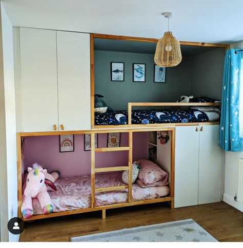 Ikea Storage Bed Hack, Ikea Storage Bed, Ikea Bunk Bed, Bed Hacks, Ikea Bed Hack, Amazing Bed, Small Kids Bedroom, Toddler Bunk Beds, Ikea Kids Room