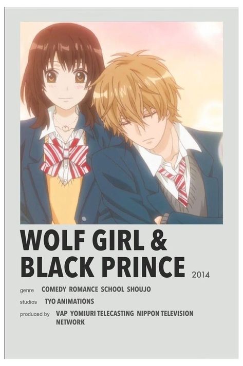 Wolf Girl And Black Prince, Best Romance Anime, Anime Suggestions, Film Posters Minimalist, Comedy Anime, Animes To Watch, Poster Anime, Minimalist Posters, Anime Printables