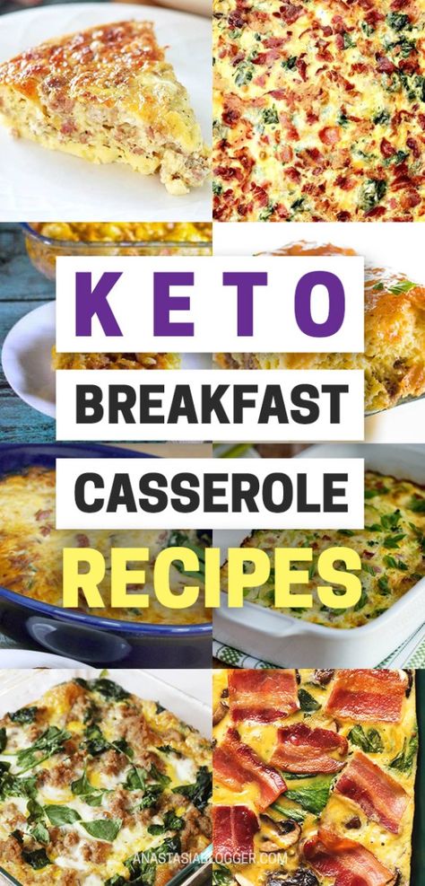 Casserole Recipes Crockpot, Slow Cooker Recipes Keto, Low Carb Make Ahead Breakfast, Keto Breakfast Casserole Recipes, Recipes With Bacon, Sweet Potato Breakfast Casserole, Keto Breakfast Casserole, Casserole Crockpot Recipes, Breakfast Casserole Recipes