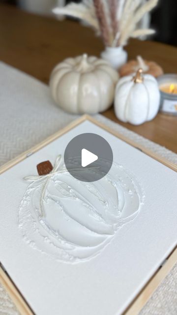 Sarah Pope on Instagram: "~DIY spackle pumpkin~ Back at it with another spackle project. This is perfect fall decor! And a craft friend’s craft night project, it’s so easy to do! I’ll have everything linked in my LTK if you want to use the supplies I used. Let me know if you do this! 🍁🍂🍁🍂 #fall #falldecor #falldesign #falldiy #fallcraft #fallcraft2023 #craft #crafty #craft2023 #cozy #cozyseason #fallweather #fallhome #homedecor #affordable #affordablediy #affordablecraft #cheap #cheapcraft #budget #budgetfriendly #fy #foryou" Using Spackle For Crafts, Spackle Pumpkin Canvas, Farmhouse Fall Crafts Diy, Adult Fall Crafts Diy, Spackle Pumpkin, Diy Fall Art, Fall Wall Art Diy, Fall Craft Adult, Fall Girls Night Crafts