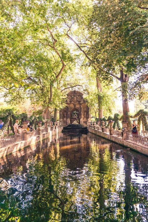 Seeking History at the Medici Fountain (La Fontaine Médicis), Jardin du Luxembourg, Paris, France. Where to find the prettiest water feature in the French capital! Luxembourg City, France Aesthetic, Paris France Travel, Paris Place, Parisian Life, Countries In The World, Paris Aesthetic, Visit France, Places In Europe