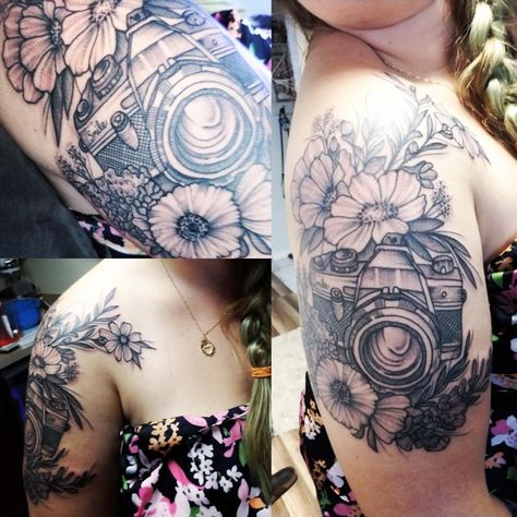 Camera Tattoos, Tattoo Inspo, I Tattoo, Flower Tattoo, Bucket List, Tattoos, Floral