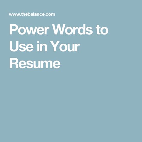 Power Words to Use in Your Resume Power Words, Resume And Cover Letter, Social Media Help, Action Verbs, Words To Use, Creative Classroom, Best Resume, Resume Tips, Job Opening