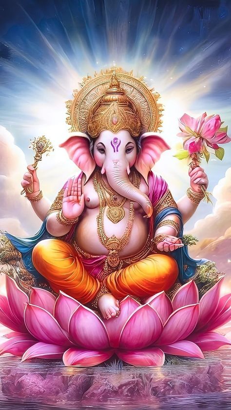 Lord Vinayagar Hd Wallpaper, Jai Ganesh Deva, Ganesha Art Illustration, Ganesh Ji Images, Hindu Tattoo, Jai Ganesh, Shri Ganesh Images, Baby Ganesha, Ganesh Wallpaper