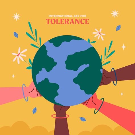 Free vector flat international day for t... | Free Vector #Freepik #freevector #kindness-day #international-day #tolerance #celebration-illustration Tolerance Illustration, Celebration Illustration, International Holidays, International Day, Vector Photo, Graphic Resources, Vector Free, Quick Saves