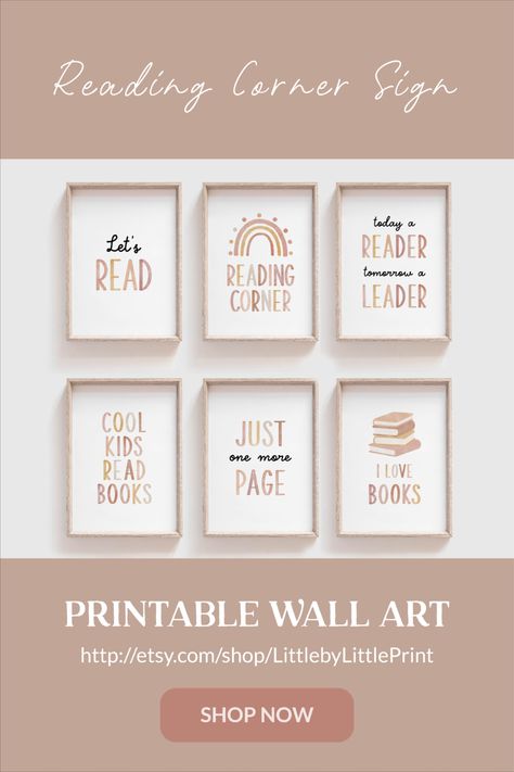 Boho Reading Corner Signs Boho Reading Corner Classroom, Reading Corner Free Printables, Neutral Book Corner Classroom, Reading Signs For Classroom, Rainbow Reading Corner, Drrm Corner Classroom Poster, Reading Corner Posters Free Printable, Reading Corner Rules, Reading Corner Poster