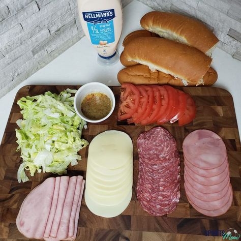 Ingredients to Make the "Vito" Jimmy John's Sandwich Homemade Subs, Hoagie Sandwiches, Cold Sandwich Recipes, Sandwich Vegetarian, Sandwhich Recipes, Best Sandwich Recipes, Summer Sandwiches, Homemade Sandwich, Jimmy Johns