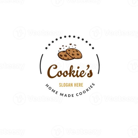 Cookie Logo Design Ideas, Cookies Business, Choco Cookies, Cookie Logo, Cookies Logo, Cookie Vector, Cartoon Cookie, Cookies Branding, Inspiration Logo Design