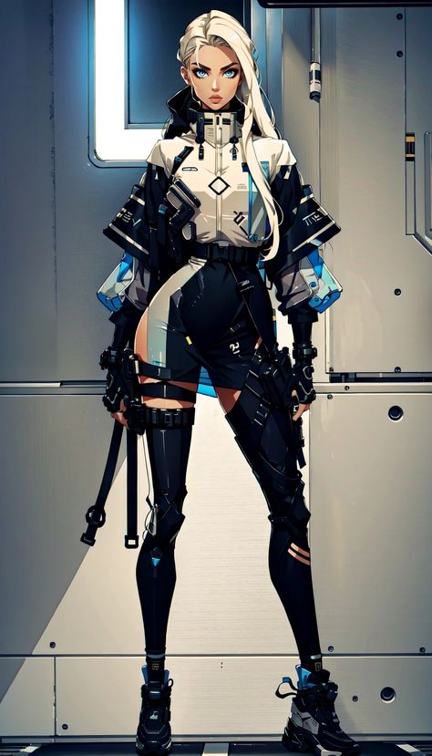 AI Digital Art Cyberpunk Female Outfit, Cyberpunk Outfits Female, Scifi Outfit, Sci Fi Outfits, Sci Fi Outfit, Sci Fi Clothing, Cyberpunk Female, Space Outfit, Full Body Suit