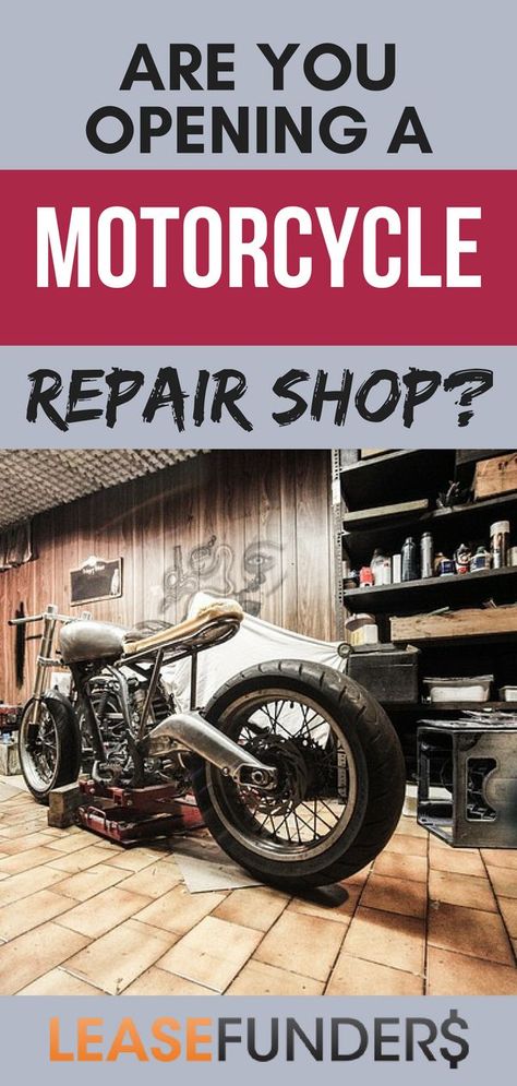 There is a lot of money to be earned in the motorcycle industry and repairing them is obviously the most stable way to make a living.  Here how to open a motorcycle repair shop business. Motorcycle Repair Shop, Shop Name Ideas, Motorcycle Mechanic, Mechanic Shop, Motorcycle Repair, Motorcycle Shop, Motorcycle Garage, Bike Repair, Bike Chain