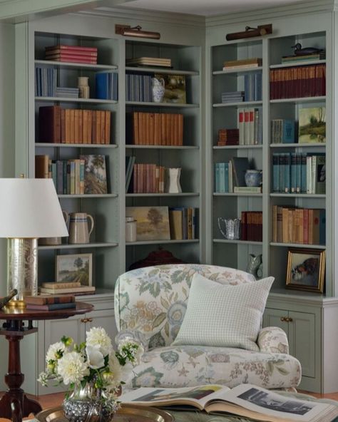 A cozy library made even more inviting with the soft glow of our picture lights. @megmcsherryinteriors has crafted the perfect escape for relaxation and inspiration. 📚✨ #AnnMorrisLighting #LibraryDesign #PictureLights #InteriorInspo Picture Lights On Bookcases, Builtin Bookshelves Lighting, Built In Bookcase Lighting, Picture Light Bookcase, Library Shelf Lighting, Built In Bookshelf Lighting, Bookshelf With Lights, Bookcase Lights, Library Mood Board