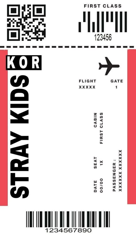 Skz Stickers, Airplane Ticket, Airplane Drawing, Ticket Design, Flight Ticket, Felix Stray Kids, Crazy Kids, Case Stickers, Phone Case Stickers