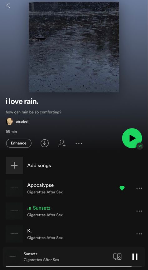 Rain Spotify Playlist Cover, Rain Playlist Cover, Rain Playlist, Comfort Songs, Playlist Vibes, Song Recs, Playlist Songs, Song Ideas, Name Songs