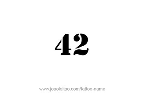 Number 1 Tattoo Fonts, 42 Tattoo Number, 2 Tattoo Number Design, Letter And Number Tattoo Fonts, Number Tattoo Stencil, Outline Number Tattoo, Number Tattoo Fonts, Tattoo Font Styles, Tattoos With Names