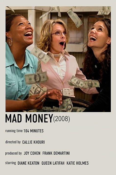 Mad Money Movie, Movies Ideas, Black Love Movies, School Movies, Collage Dorm, Polaroid Movie Poster, Best Teen Movies, Disney Movies List, Movie Board