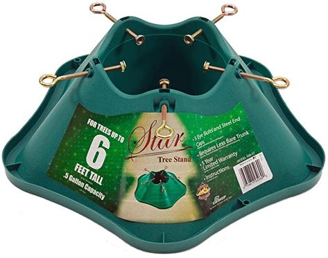 Amazon.com: Star Live Christmas Tree Stand Made in USA, For Trees Up to 6 Feet (0.5 Gallon Water Capacity) : Home & Kitchen Usa Images, Christmas Tree Holder, Live Christmas Trees, Plastic Christmas Tree, Live Tree, Tree Stands, Christmas Tree Stand, Festival Celebration, Christmas Tree Farm