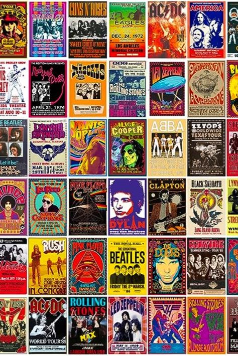 Room Aesthetic, 70s 80s 90s Retro Music Room Wall Bedroom Decor Wall Art, Vintage Rock Band Music Concert Poster Wall Collage, Old Music Album Cover Prints (A 60 SET, 4X6 INCH) 80s Band Posters Aesthetic, Old Music Album Covers, Classic Rock Decor, 80s Rock Poster Aesthetic, Rock And Roll Aesthetic Room, 80s Rock Room Decor, Retro Music Room, Album Cover Collage, Concert Poster Wall