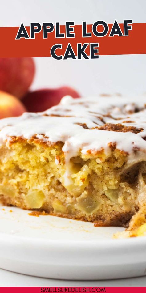 Craving cozy fall flavors? This Apple Loaf Cake is your answer! Made with simple ingredients and bursting with juicy apples and warm spices, it's the perfect treat for afternoon tea, a delightful dessert, or a satisfying snack. Whip up a loaf in no time and enjoy the taste of fall in every bite! Frozen Casserole Recipes, Easy Fall Baking, Apple Loaf Cake, Apple Loaf, Autumn Apples, Cinnamon Icing, Vegetable Bread, Hanukkah Food, Crisp Autumn