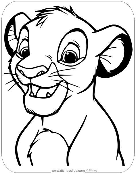 Lion King Coloring Pages, Roi Lion Simba, Blank Coloring Pages, Lion Coloring Pages, Baby Simba, Simba Lion, King Picture, Rainbow Canvas, Lion King Simba