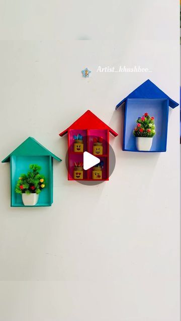 Khushboo Sahu on Instagram: "Sweet box craft ideas ❤️  #wallshelf #sweetbox #bestoutofwaste #wastematerialcraft #reels #reelsinstagram #crafts #craftreels" Box Craft Ideas, Craft From Waste Material, Box Craft, Best Out Of Waste, Sweet Box, April 11, Diy Wall Decor, Wall Shelves, Craft Ideas