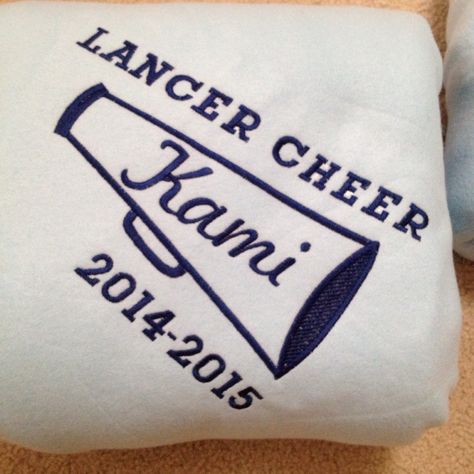 Embroidered cheer blanket Cheer Blanket Ideas, Cheer Team Gifts, Cheer Squad, Cheer Gifts, Cheer Team, Team Gifts, Cheerleading, Diy And Crafts, Embroidery