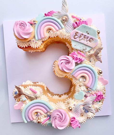 Unicorn Number Cake, Number 3 Cakes, Unicorn Alphabet, Alphabet Cake, Number Birthday Cakes, Number Cake Toppers, Unicorn Birthday Cake, Pink Birthday Cakes, 3rd Birthday Cakes