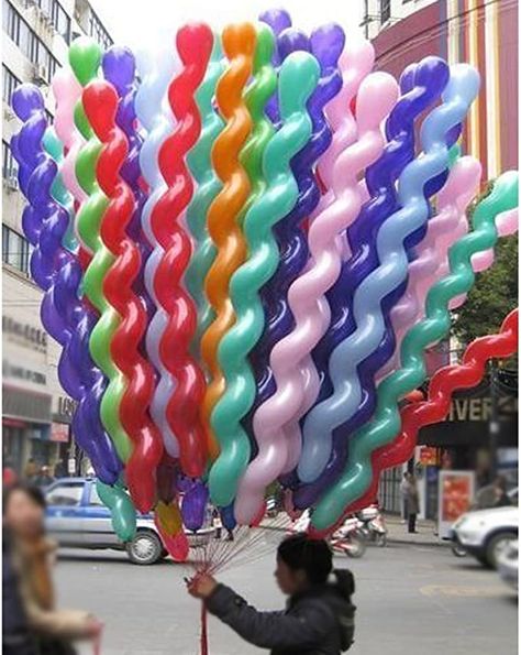 Amazon.com: FUNPRT 40 Inches Latex Spiral Balloons 100 Count Assorted Boys Girls Birthday Party Balloons : Toys & Games Spiral Balloons, Birthday Decorations Kids, Birthday Party Balloon, Party Toys, Long Balloons, Wedding Balloons, Latex Balloons, Party Balloons, Birthday Balloons