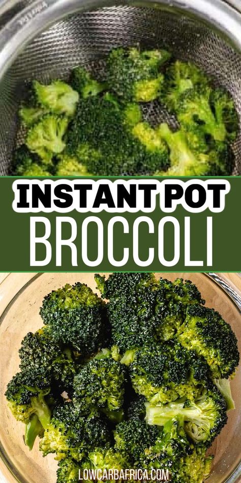 Instant pot broccoli is so quick, easy, and a hassle-free method of steaming your broccoli. Serve it with some chicken for a nutritious low carb lunch or dinner! Broccoli Instant Pot, Instant Pot Broccoli, Low Carb Side Dishes, Low Carb Lunch, Microwave Cooking, Summer Grilling, Chicken Broccoli, Instant Pot Chicken, Vegan Gluten Free