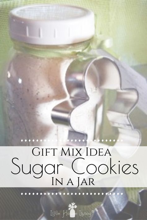 I love homemade mixes!  This recipe for Sugar Cookies in a Jar is no exception. It's perfect to have on hand to make a quick batch of cookies or to give as a gift! #sugarcookies #sugarcookiesinajar #cookiemixinajar #giftideas #homemadegifts #simpleChristmas Sugar Cookie In A Jar Recipe, Cookies In A Jar Recipe, Cookie Mix In A Jar Recipe, Recipe For Sugar Cookies, Cookie Mix In A Jar, Diy Sugar Cookies, Jar Mixes, Mason Jar Cookies Mix, Baking Tricks