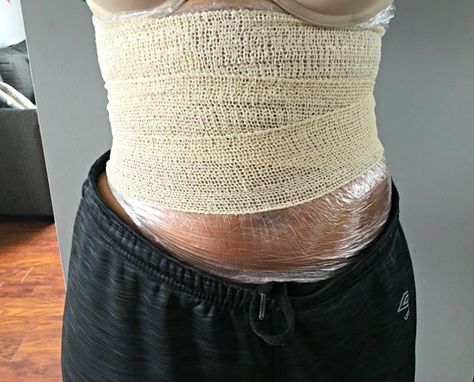 Lose Weight Body Wraps Step 3 Diy Body Wrap, Stomach Wrap, Treadmill Workout Fat Burning, Flatten Belly, Belly Workout Challenge, Lose 5 Pounds, Abdominal Fat, Body Wraps, Diy Body