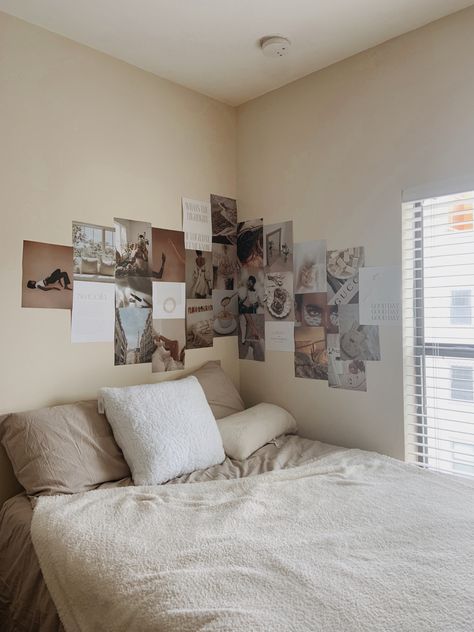 Tezza Collage Kit, College Apartment Bedroom, Collage Room, Bedroom Collage, College Wall Decor, Wall Decor Above Bed, College Bedroom Apartment, Girl Apartment, Apartment Vibes